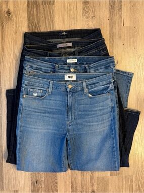 Blue Denim Jeans Bundle - Good American, Paige, 7 For All Mankind, and Joes